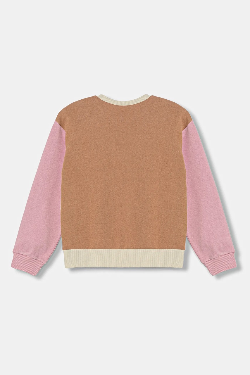 Детская хлопковая кофта United Colors of Benetton цвет бежевый с принтом 3J68C10MX Детская хлопковая кофта United Colors of Benetton цвет бежевый с принтом 3J68C10MX