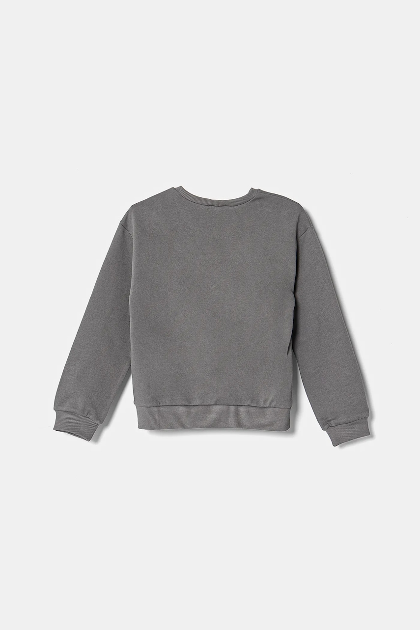 Детская хлопковая кофта United Colors of Benetton цвет серый с принтом 3J68C10MX Детская хлопковая кофта United Colors of Benetton цвет серый с принтом 3J68C10MX