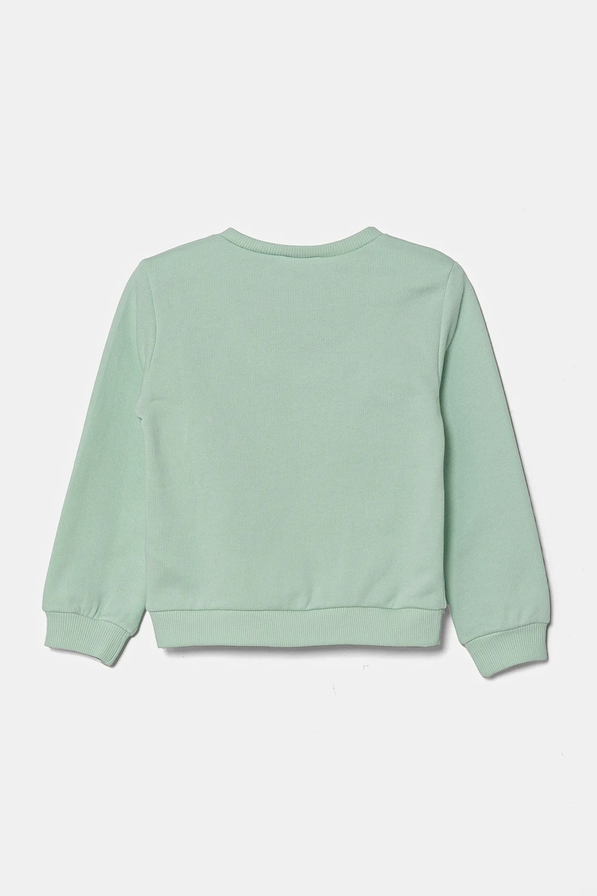 Детская хлопковая кофта United Colors of Benetton цвет зелёный с принтом 3J70G10HX Детская хлопковая кофта United Colors of Benetton цвет зелёный с принтом 3J70G10HX