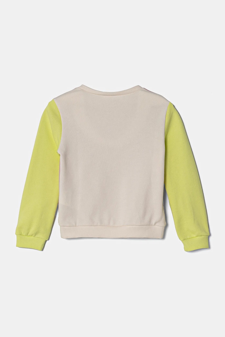 Детская хлопковая кофта United Colors of Benetton цвет розовый с принтом 3J70G10HX