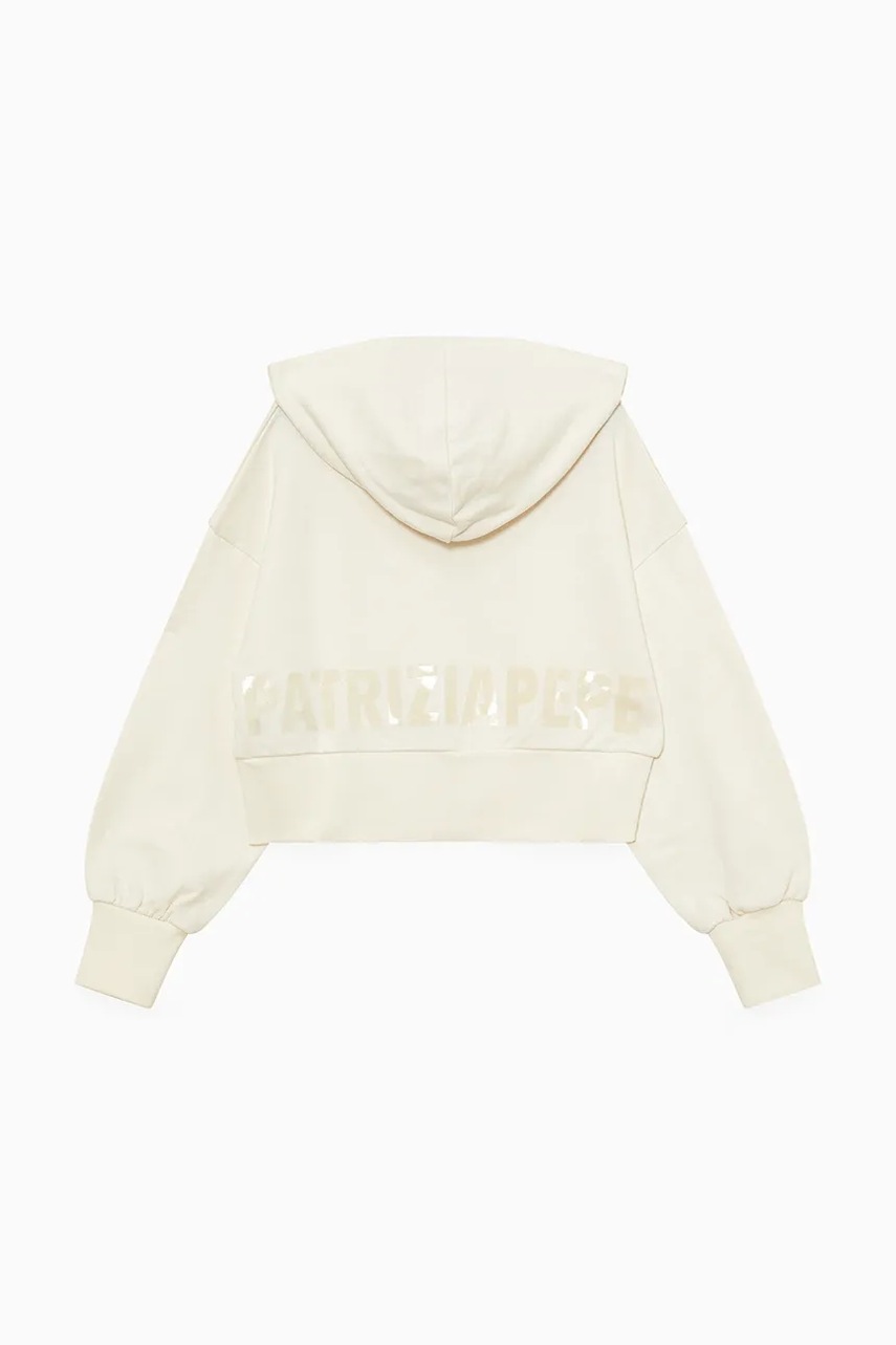 Детская хлопковая кофта Patrizia Pepe K103 цвет белый с капюшоном однотонная 7M0823 в Черновцах Детская хлопковая кофта Patrizia Pepe K103 цвет белый с капюшоном однотонная 7M0823 в Черновцах