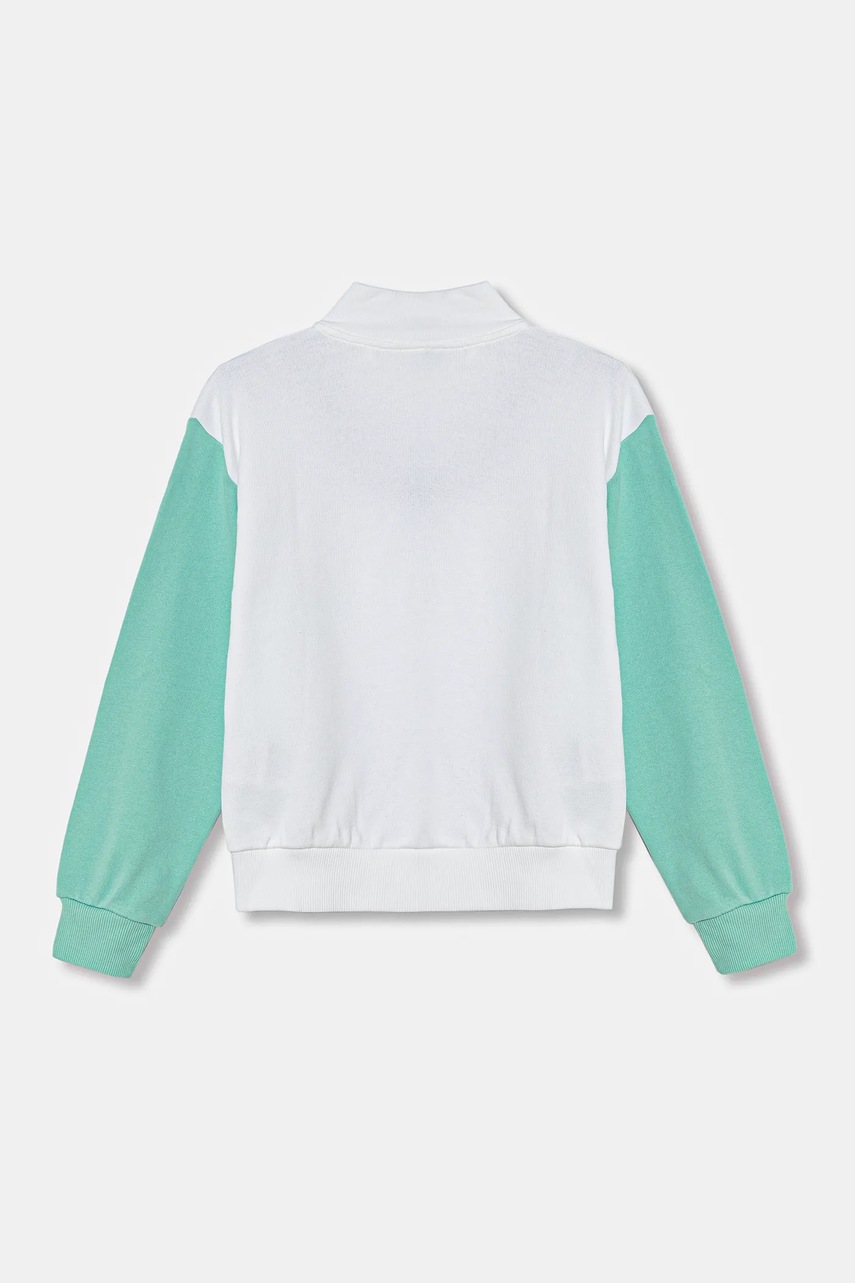 Детская хлопковая кофта United Colors of Benetton цвет белый с принтом 3J68C504N Детская хлопковая кофта United Colors of Benetton цвет белый с принтом 3J68C504N