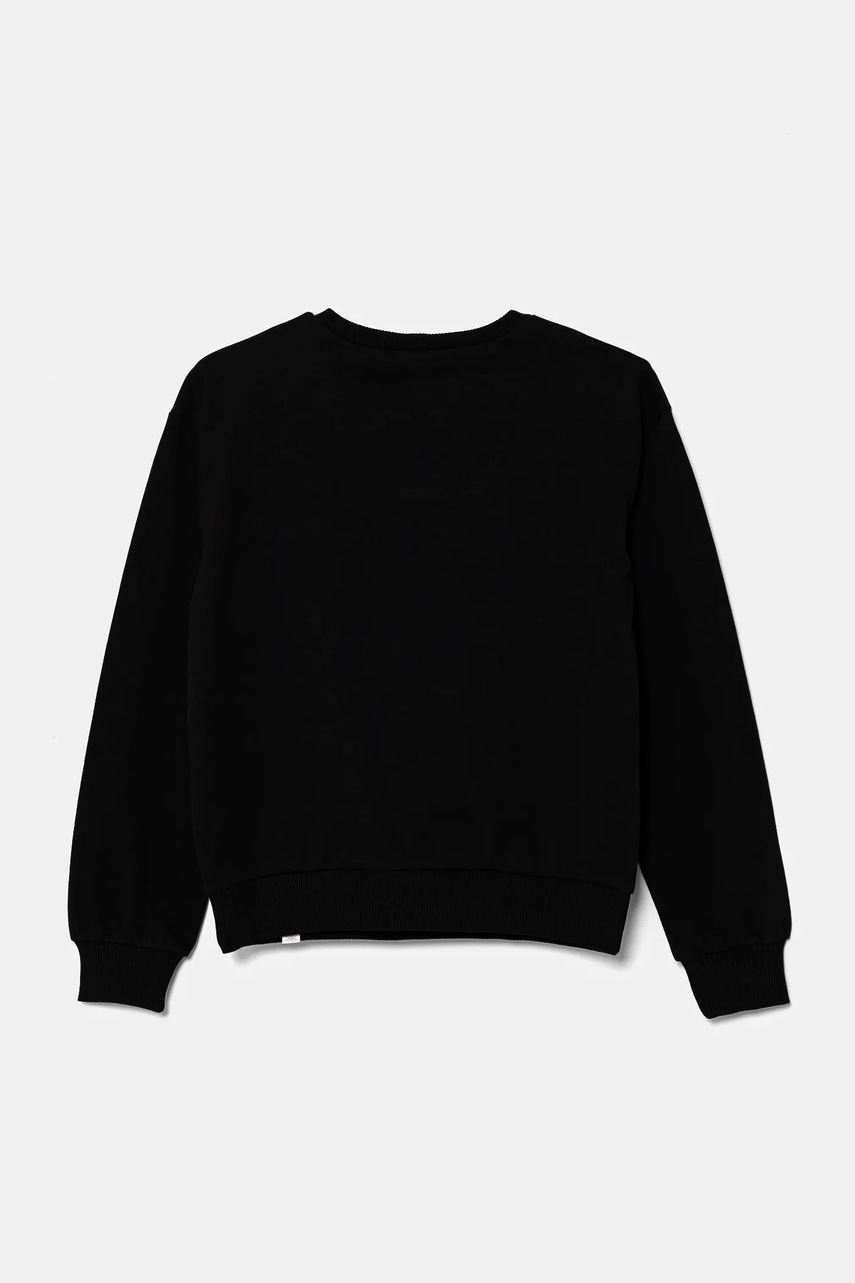 Детская хлопковая кофта United Colors of Benetton цвет чёрный с принтом 3PQMC10MU