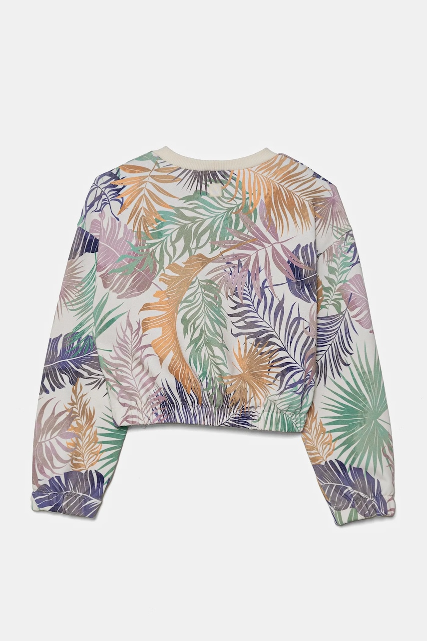 Детская хлопковая кофта United Colors of Benetton цвет бежевый узор 35UJC10OB Детская хлопковая кофта United Colors of Benetton цвет бежевый узор 35UJC10OB