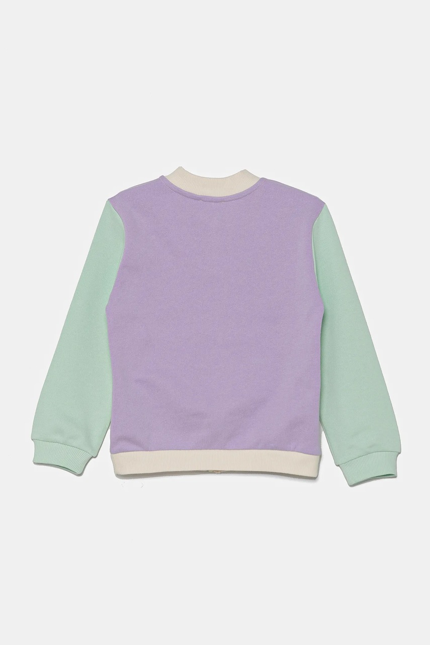 Детская хлопковая кофта United Colors of Benetton цвет фиолетовый узор 3J70G503N