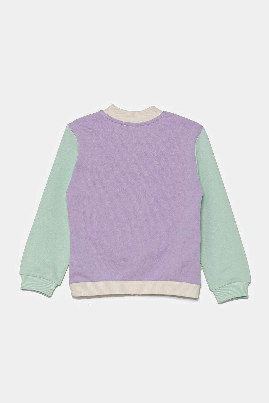 Детская хлопковая кофта United Colors of Benetton цвет фиолетовый узор 3J70G503N в Полтаве Детская хлопковая кофта United Colors of Benetton цвет фиолетовый узор 3J70G503N в Полтаве