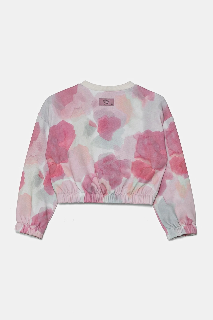 Детская хлопковая кофта United Colors of Benetton цвет розовый узор 35UJC10OB Детская хлопковая кофта United Colors of Benetton цвет розовый узор 35UJC10OB