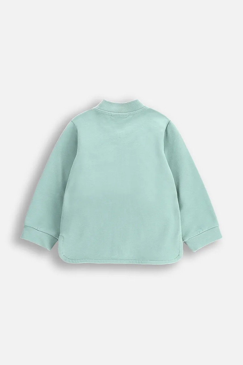 Кофта для младенцев Coccodrillo цвет зелёный однотонная DREAM DIARIES GIRL NEWBORN