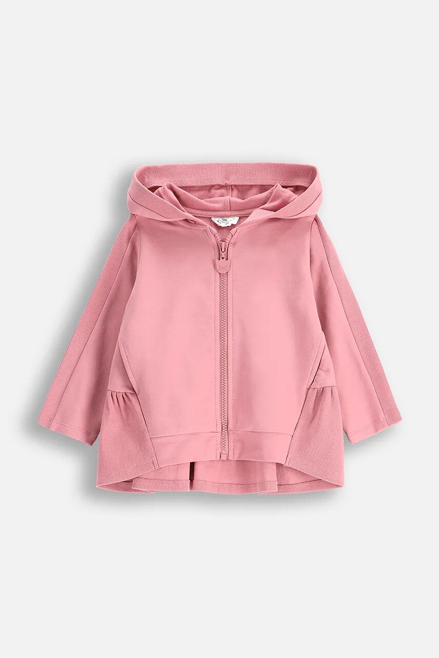 Coccodrillo bluza bebe culoarea violet, cu gluga, neted, DREAM DIARIES GIRL NEWBORN