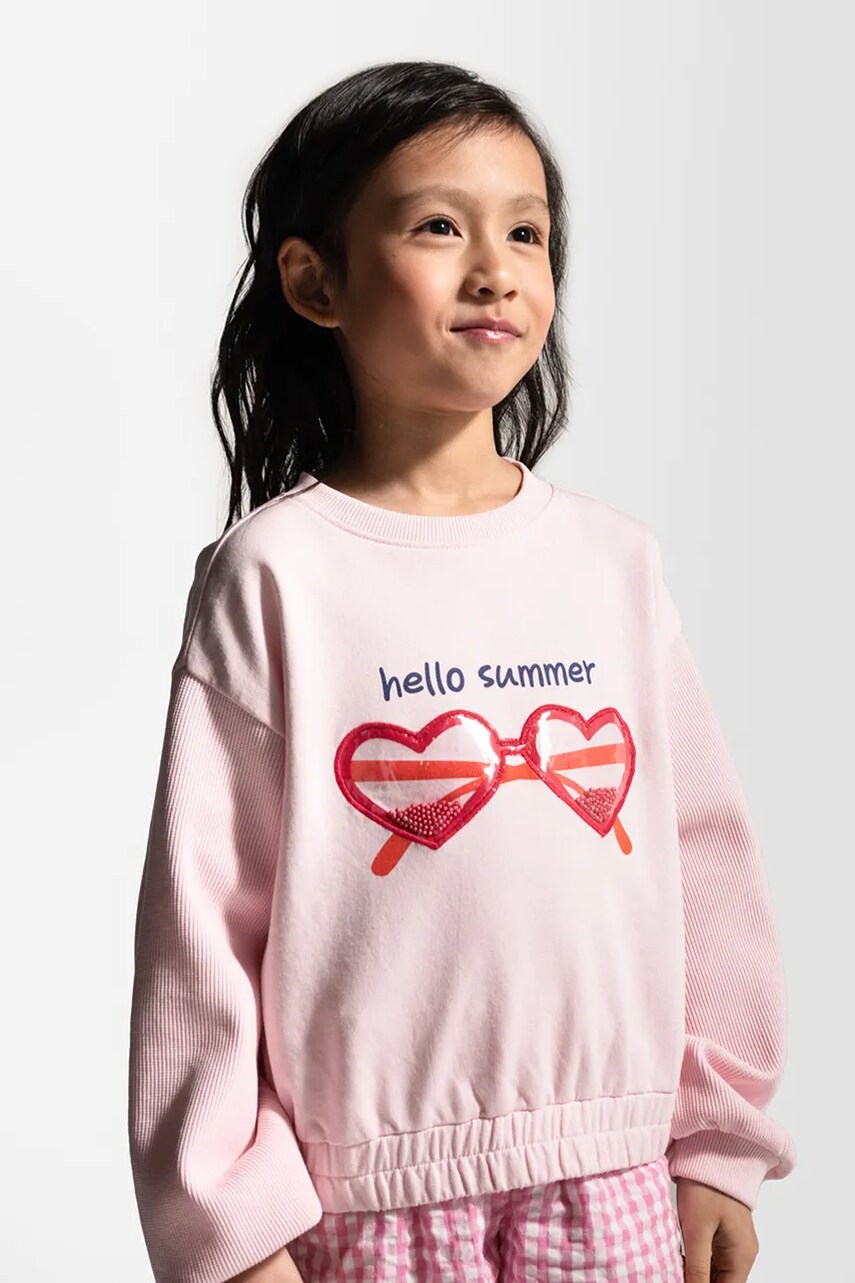 Coccodrillo bluza culoarea roz, uni, HOLIDAY SPLASH GIRL KIDS