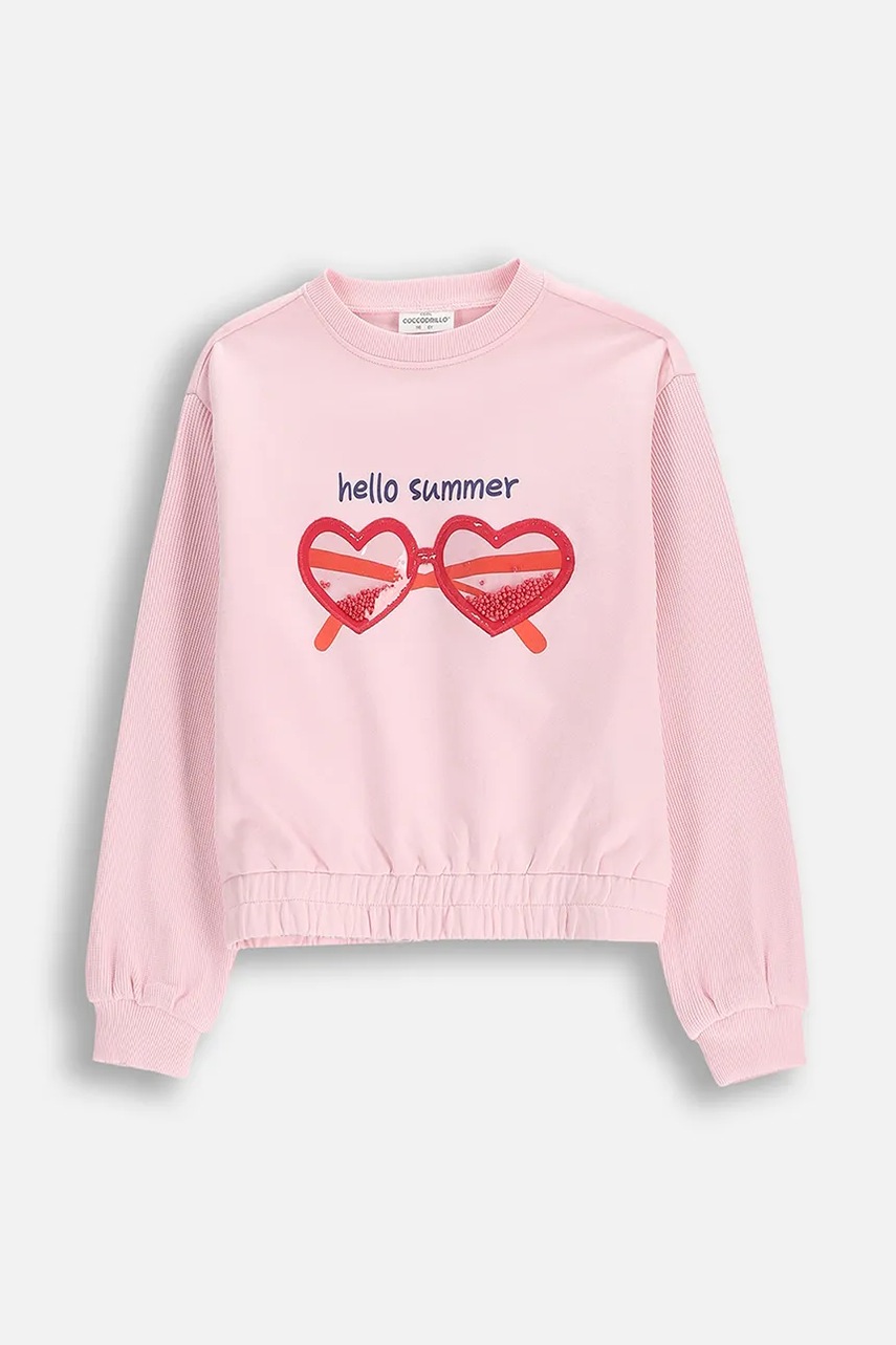 Кофта Coccodrillo цвет розовый однотонная HOLIDAY SPLASH GIRL KIDS