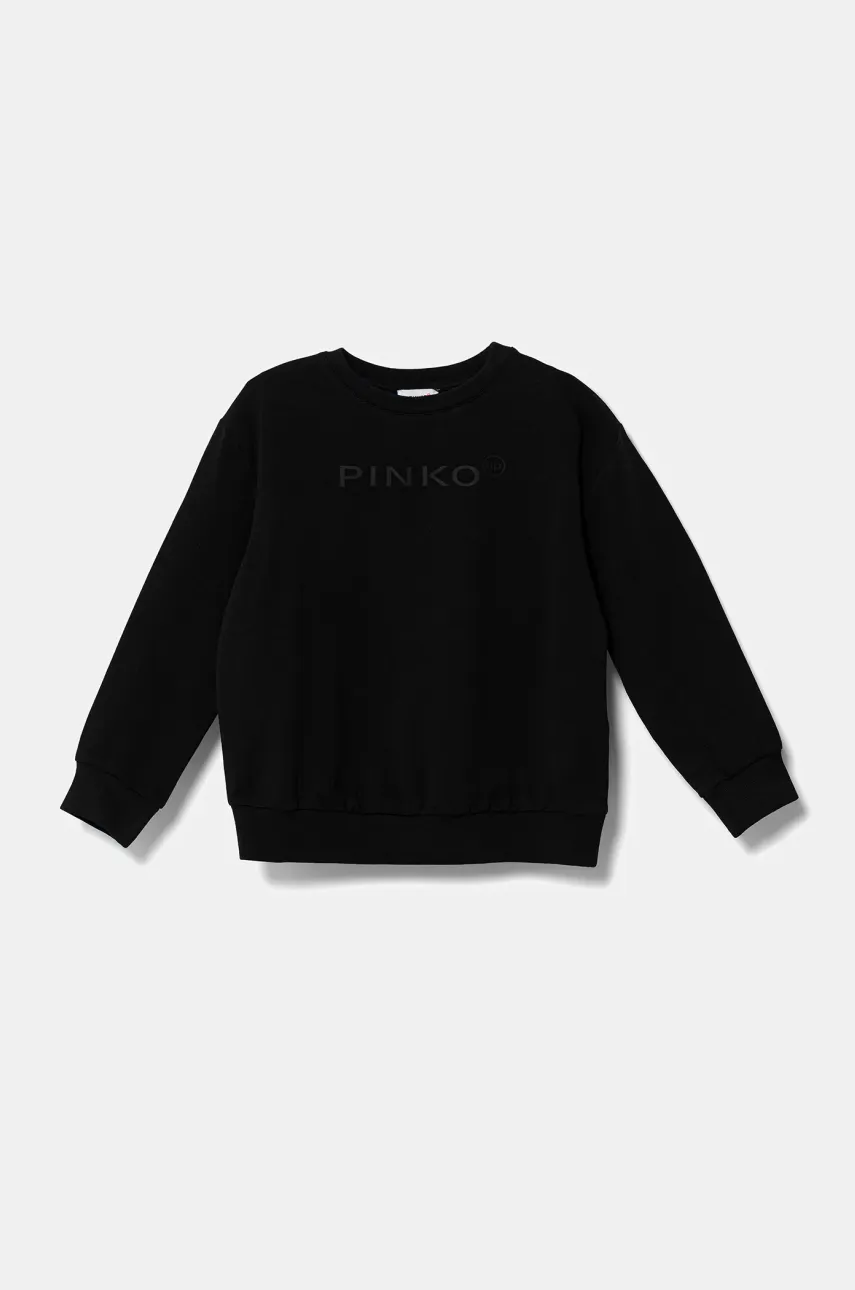 Levně Dětská mikina Pinko černá barva, s potiskem, KFFE008.C.FE011