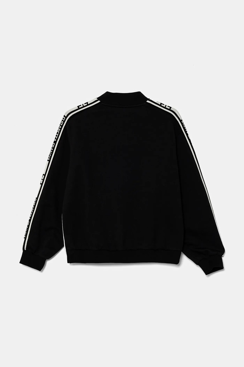 Детская хлопковая кофта Elisabetta Franchi цвет чёрный с аппликацией EFFE139.0.FF002 Детская хлопковая кофта Elisabetta Franchi цвет чёрный с аппликацией EFFE139.0.FF002