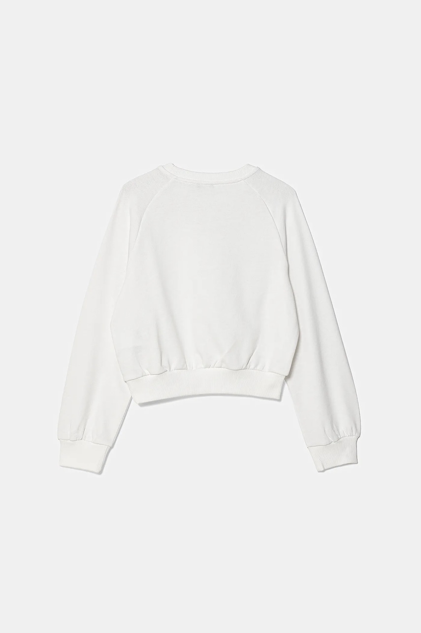 Детская хлопковая кофта United Colors of Benetton цвет белый с аппликацией 3J70C10O2 Детская хлопковая кофта United Colors of Benetton цвет белый с аппликацией 3J70C10O2