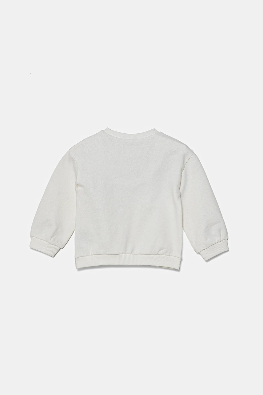 Детская хлопковая кофта United Colors of Benetton цвет белый с аппликацией 3J70G10IY