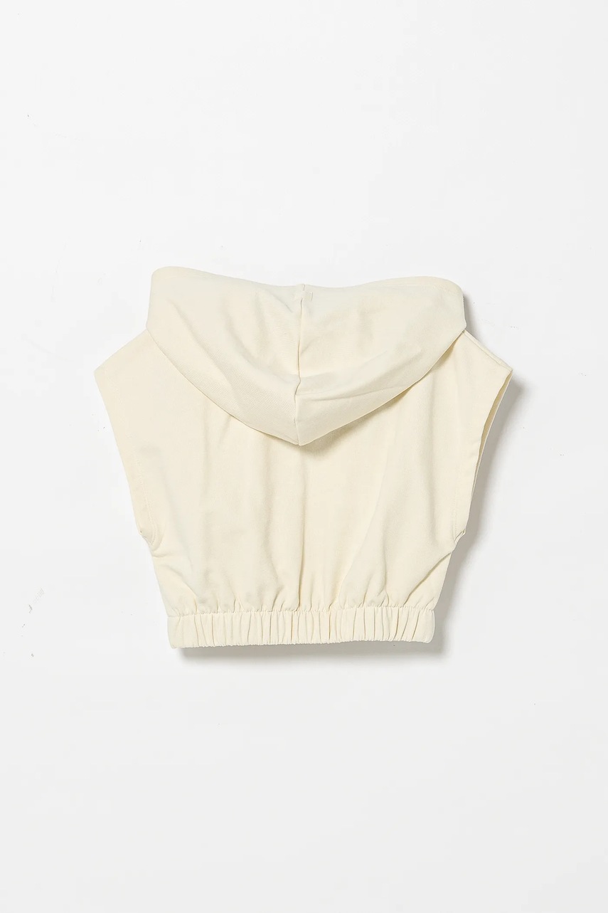 Кофта United Colors of Benetton цвет бежевый с капюшоном с аппликацией 32N4C204H