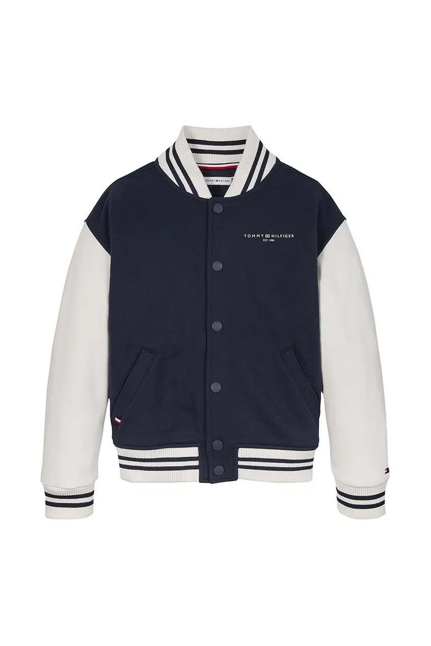 Детская кофта Tommy Hilfiger цвет синий однотонная KS0KS00624