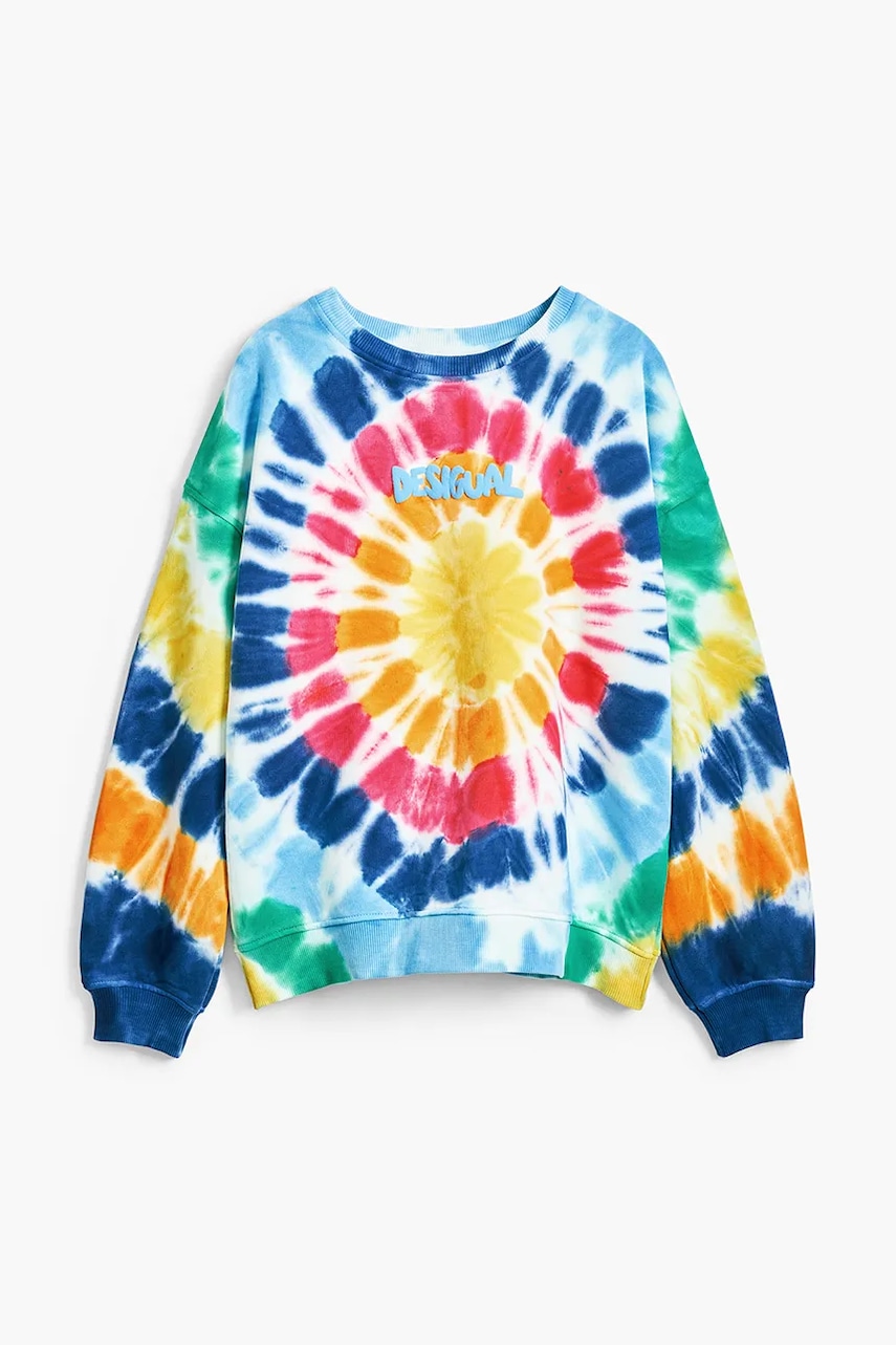 Детская хлопковая кофта Desigual цвет жёлтый узор 25SBSK04 Детская хлопковая кофта Desigual цвет жёлтый узор 25SBSK04