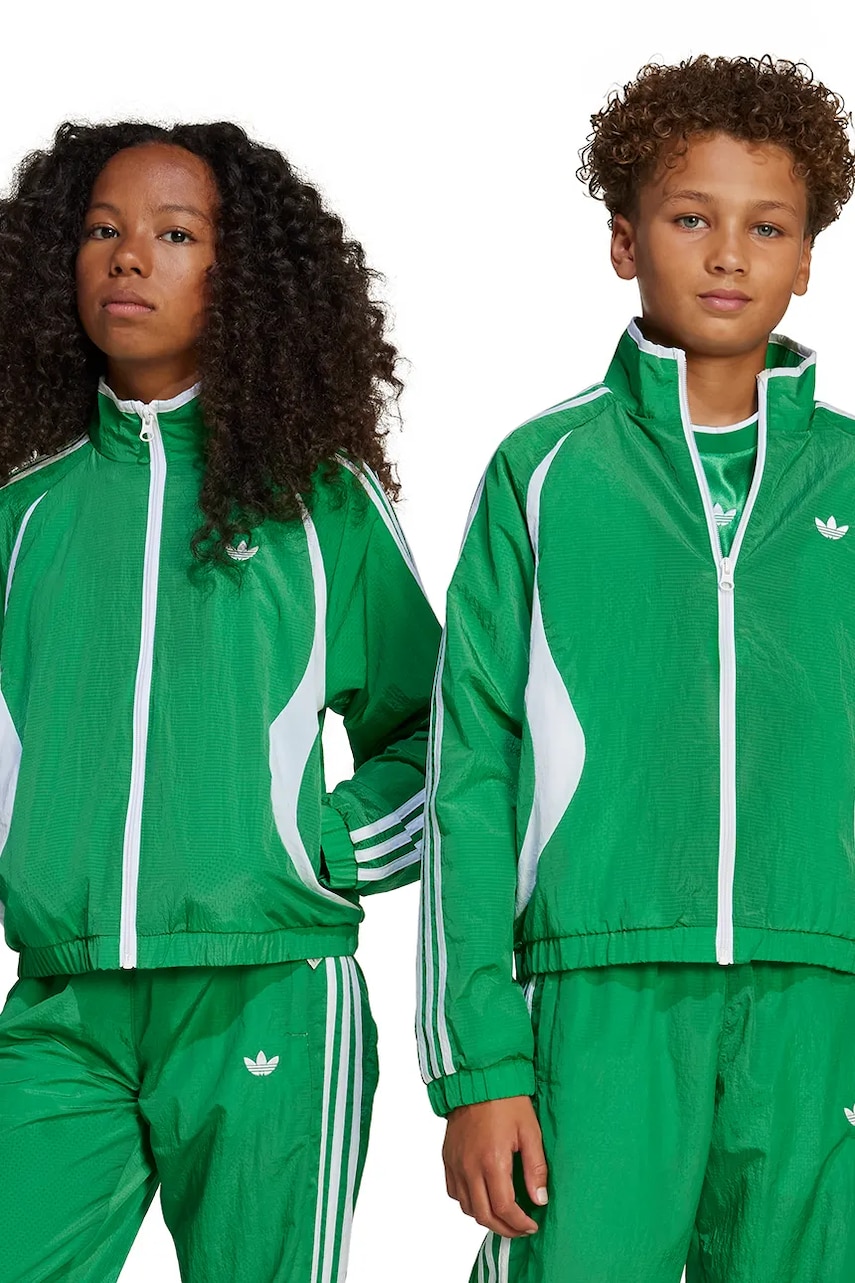 adidas Originals geaca copii culoarea verde, JC9110