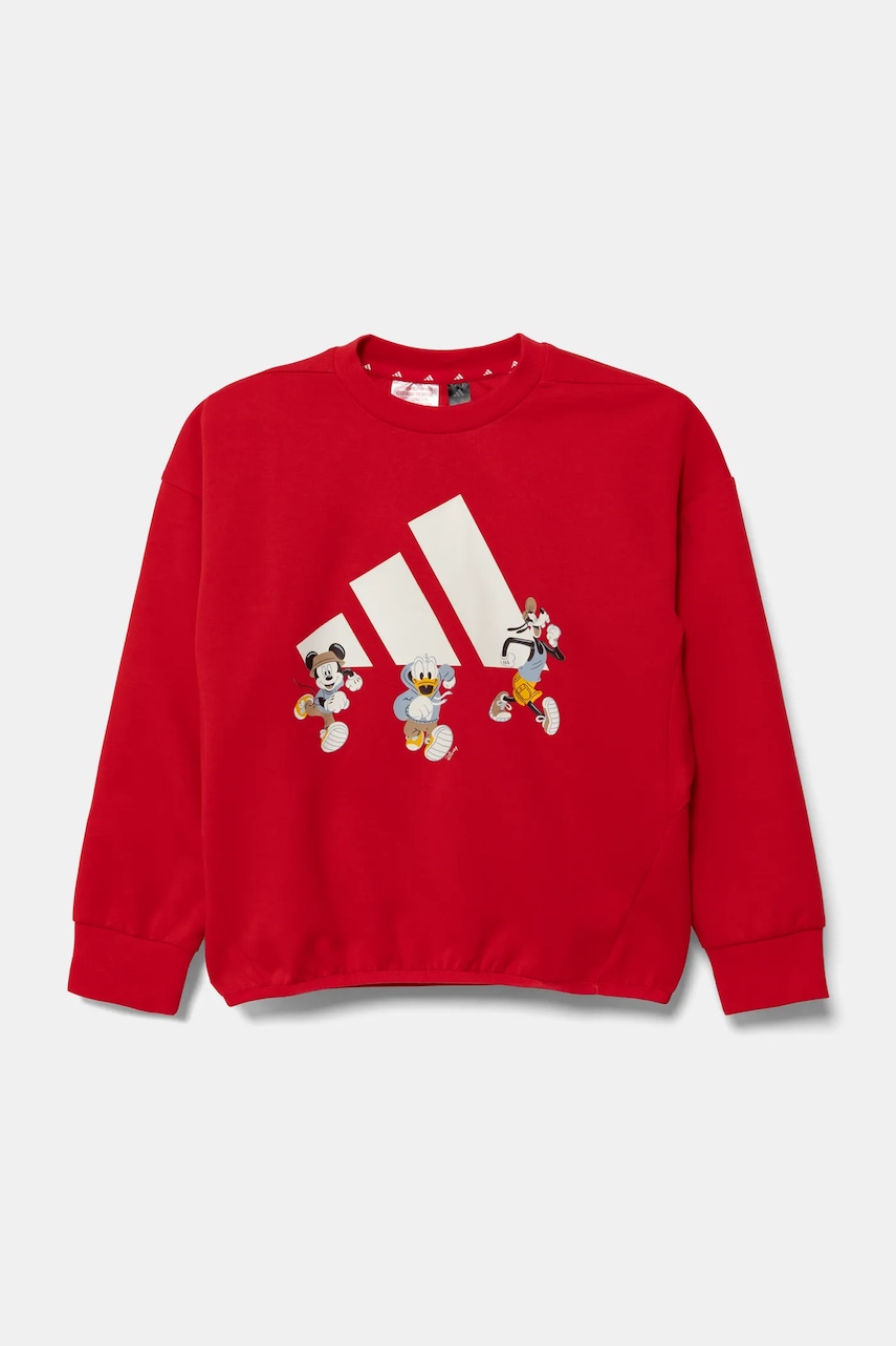 Детская кофта adidas x Disney цвет красный с принтом JF3640 Детская кофта adidas x Disney цвет красный с принтом JF3640