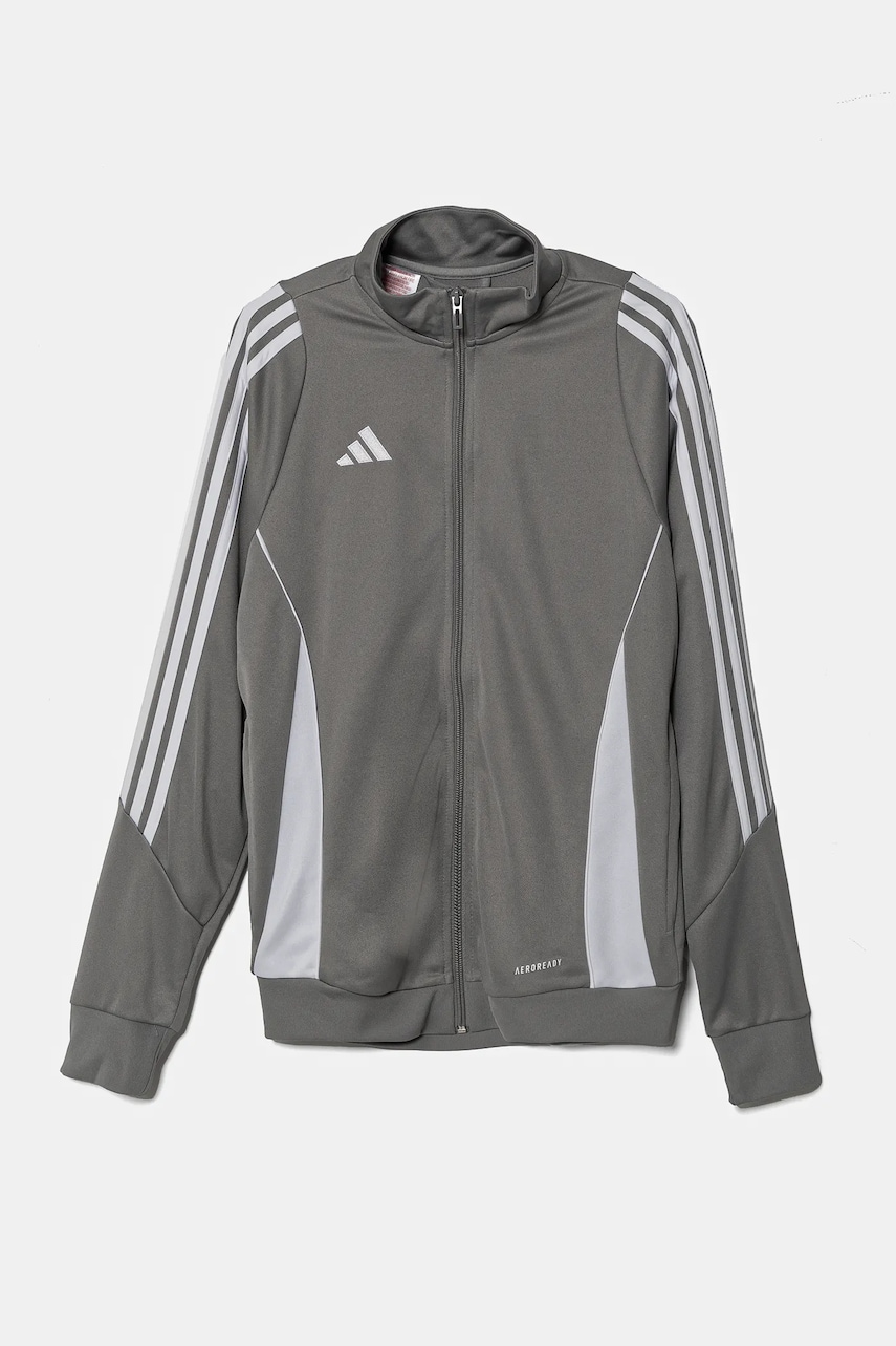 adidas Performance bluză pentru copii culoarea gri, cu imprimeu, IR9508 adidas Performance bluză pentru copii culoarea gri, cu imprimeu, IR9508