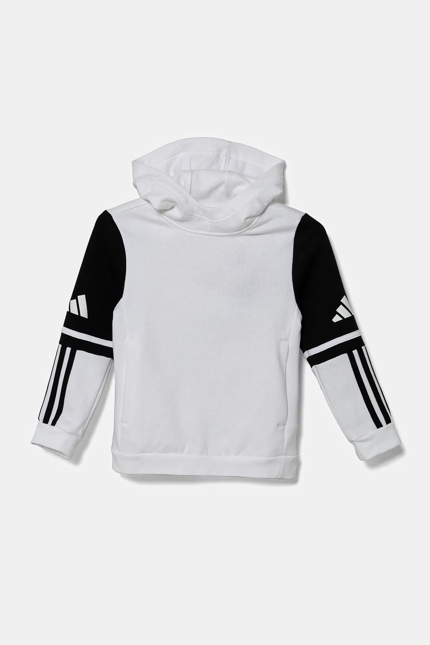 Детская кофта adidas Performance цвет белый с капюшоном узор JD4807