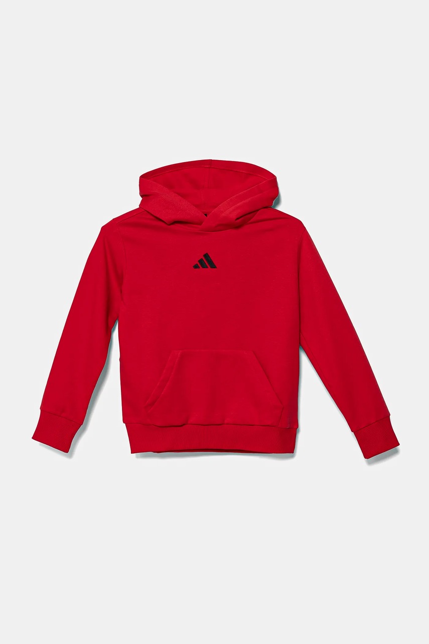 Детская кофта adidas цвет красный с капюшоном с принтом JE1369 Детская кофта adidas цвет красный с капюшоном с принтом JE1369