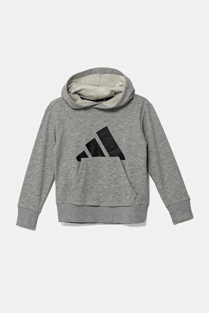 Детская кофта adidas цвет серый с капюшоном с принтом JC9669 Детская кофта adidas цвет серый с капюшоном с принтом JC9669