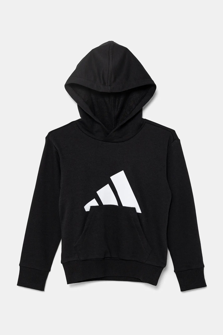Детская кофта adidas цвет чёрный с капюшоном с принтом JC9667 Детская кофта adidas цвет чёрный с капюшоном с принтом JC9667