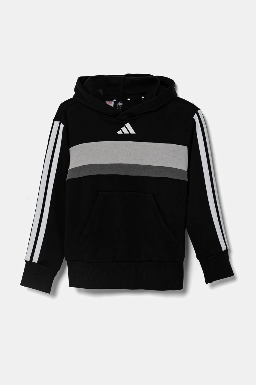 Детская кофта adidas цвет чёрный с капюшоном с принтом JC7480 Детская кофта adidas цвет чёрный с капюшоном с принтом JC7480