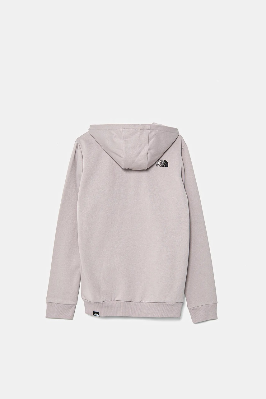 Дитяча кофта The North Face TEEN SIMPLE DOME HOODIE колір сірий з капюшоном однотонна NF0A8AXV1OA1