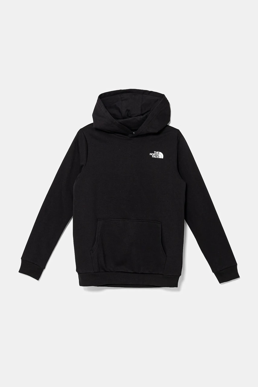 The North Face bluza copii TEEN SIMPLE DOME HOODIE culoarea negru, cu glugă, neted, NF0A8AXVJK31 The North Face bluza copii TEEN SIMPLE DOME HOODIE culoarea negru, cu glugă, neted, NF0A8AXVJK31