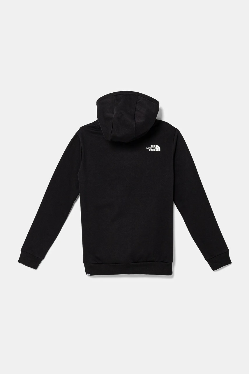 Дитяча кофта The North Face TEEN SIMPLE DOME HOODIE колір чорний з капюшоном однотонна NF0A8AXVJK31