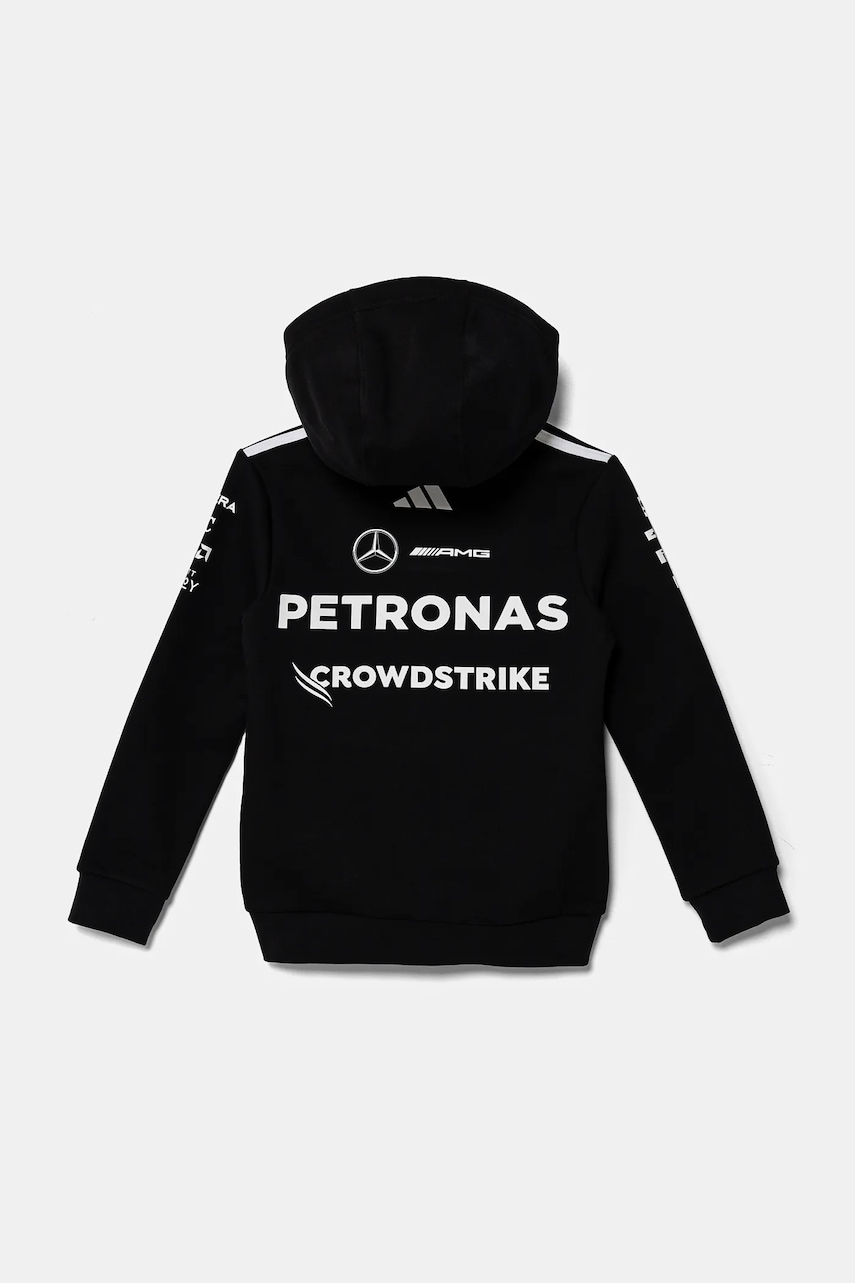 Детская кофта adidas Performance MER цвет чёрный с капюшоном узор JX0683 Детская кофта adidas Performance MER цвет чёрный с капюшоном узор JX0683