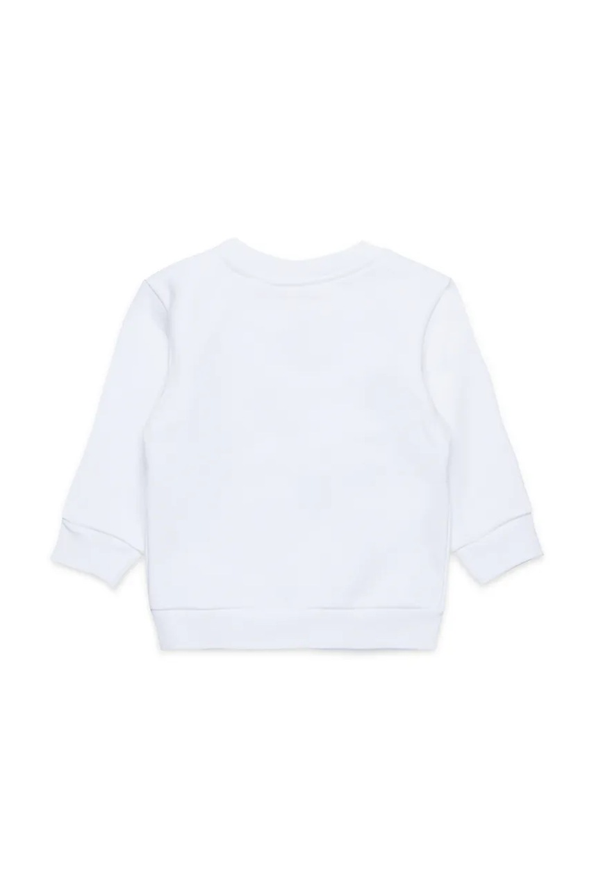 Бавовняна кофта для немовлят Marni MS319B SWEAT-SHIRT колір білий з принтом M01437