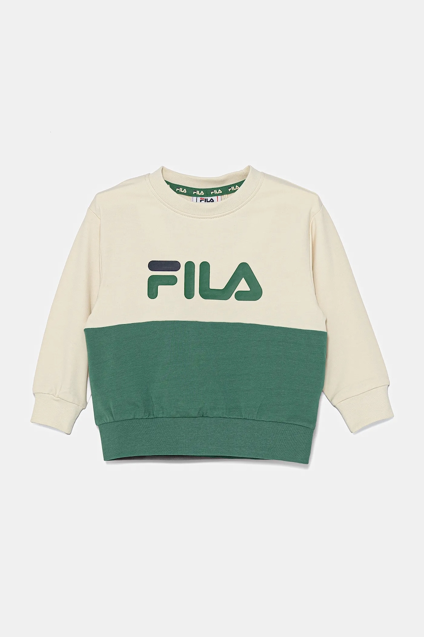 Fila bluză copii LEYSIN culoarea verde, cu imprimeu, FAK0405