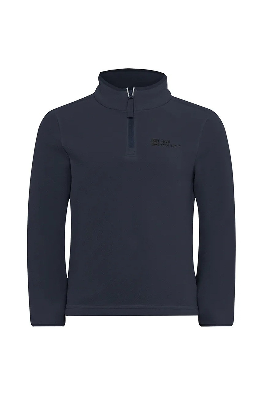 Дитяча флісова кофта Jack Wolfskin TAUNUS HALFZIP K колір синій однотонна 1605555
