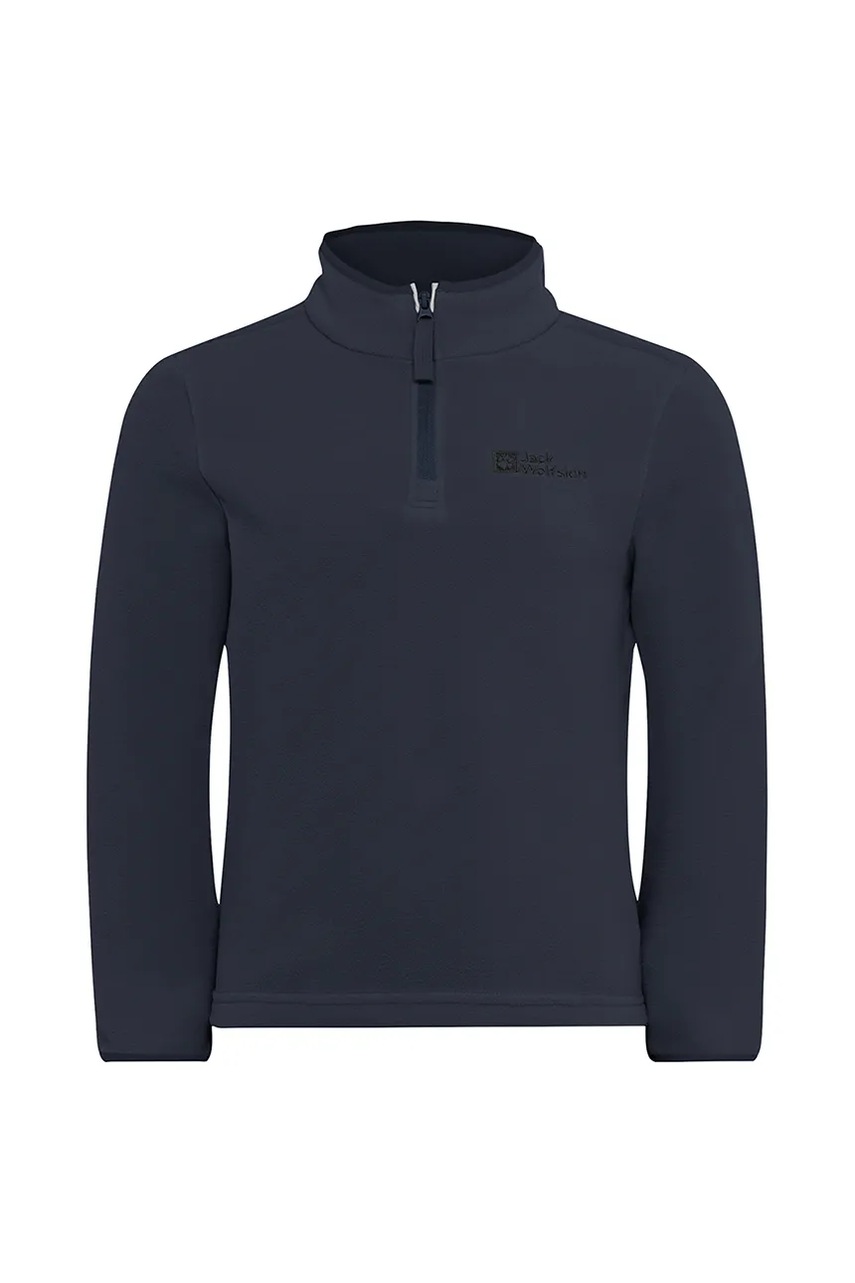 Детская куртка из флиса Jack Wolfskin TAUNUS HALFZIP K цвет синий однотонная 1605555