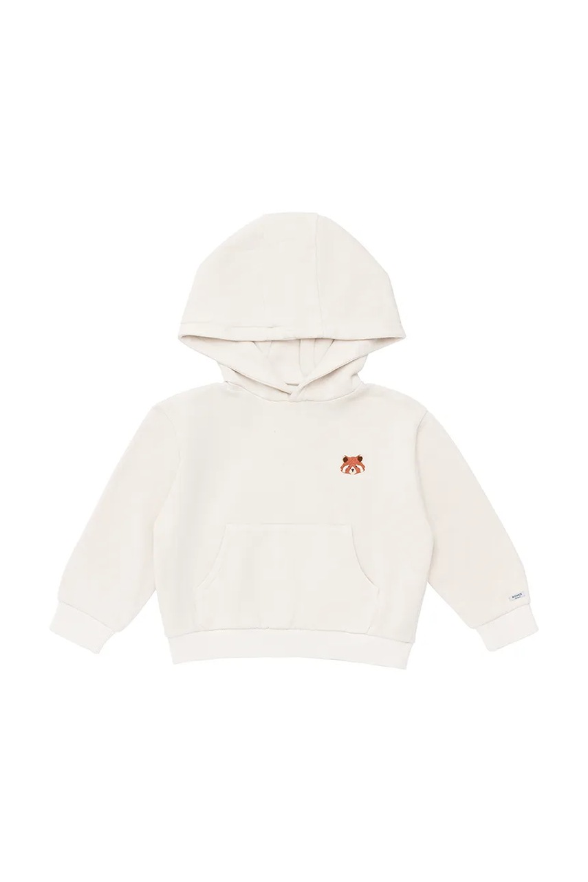 Детская кофта Donsje Bojan Sweater Red Panda цвет белый с капюшоном однотонная 4091202