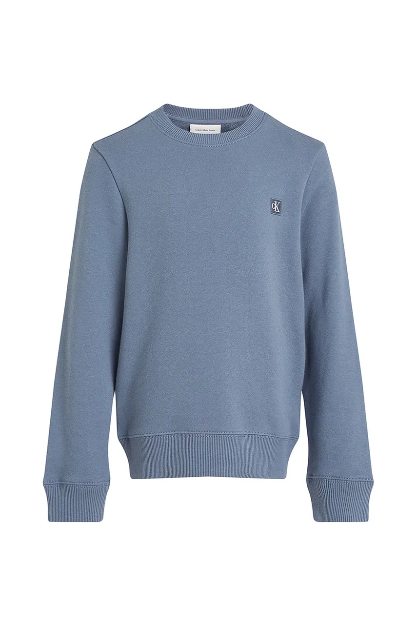Детская кофта Calvin Klein Jeans цвет серый однотонная IU0IU00570 Детская кофта Calvin Klein Jeans цвет серый однотонная IU0IU00570