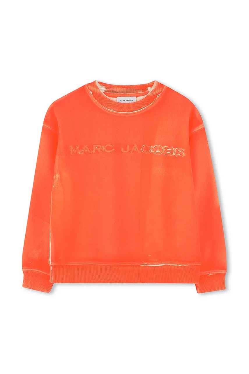 Детская хлопковая кофта Marc Jacobs цвет оранжевый  W60435