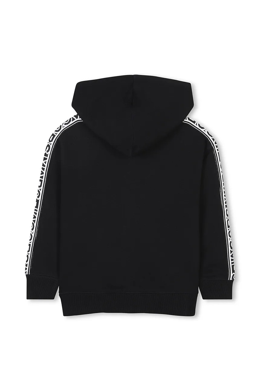 Детская кофта Marc Jacobs цвет чёрный с капюшоном с аппликацией W60438