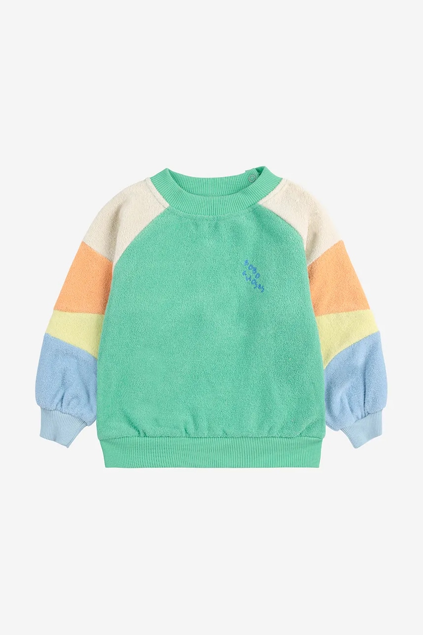 Bobo Choses bluza bebe culoarea verde, modelator, 125AB028