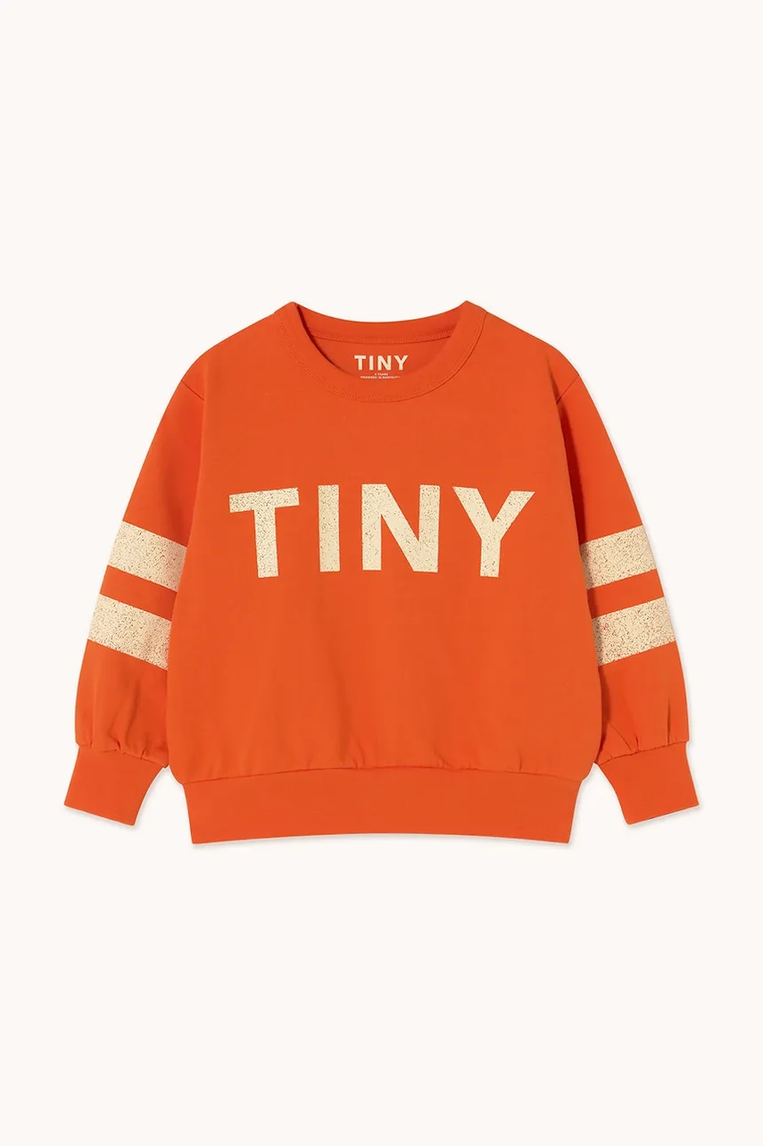 Дитяча бавовняна кофта Tinycottons STRIPES LOGO SWEATSHIRT колір помаранчевий з принтом SS25-155 в Тернополі Дитяча бавовняна кофта Tinycottons STRIPES LOGO SWEATSHIRT колір помаранчевий з принтом SS25-155 в Тернополі