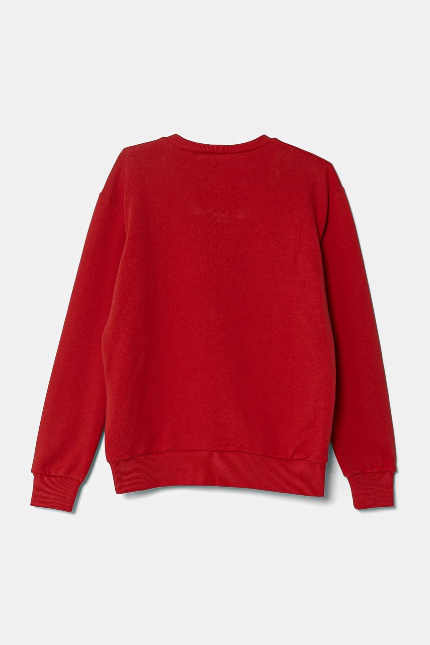Детская хлопковая кофта United Colors of Benetton цвет красный с капюшоном с принтом 3J68C10N2 Детская хлопковая кофта United Colors of Benetton цвет красный с капюшоном с принтом 3J68C10N2