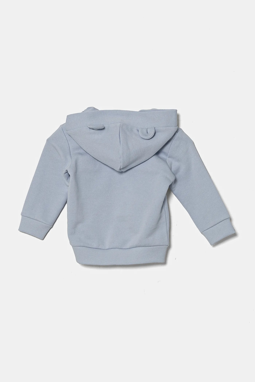 Хлопковая кофта для младенцев United Colors of Benetton с капюшоном однотонная 3J70A5017 Хлопковая кофта для младенцев United Colors of Benetton с капюшоном однотонная 3J70A5017