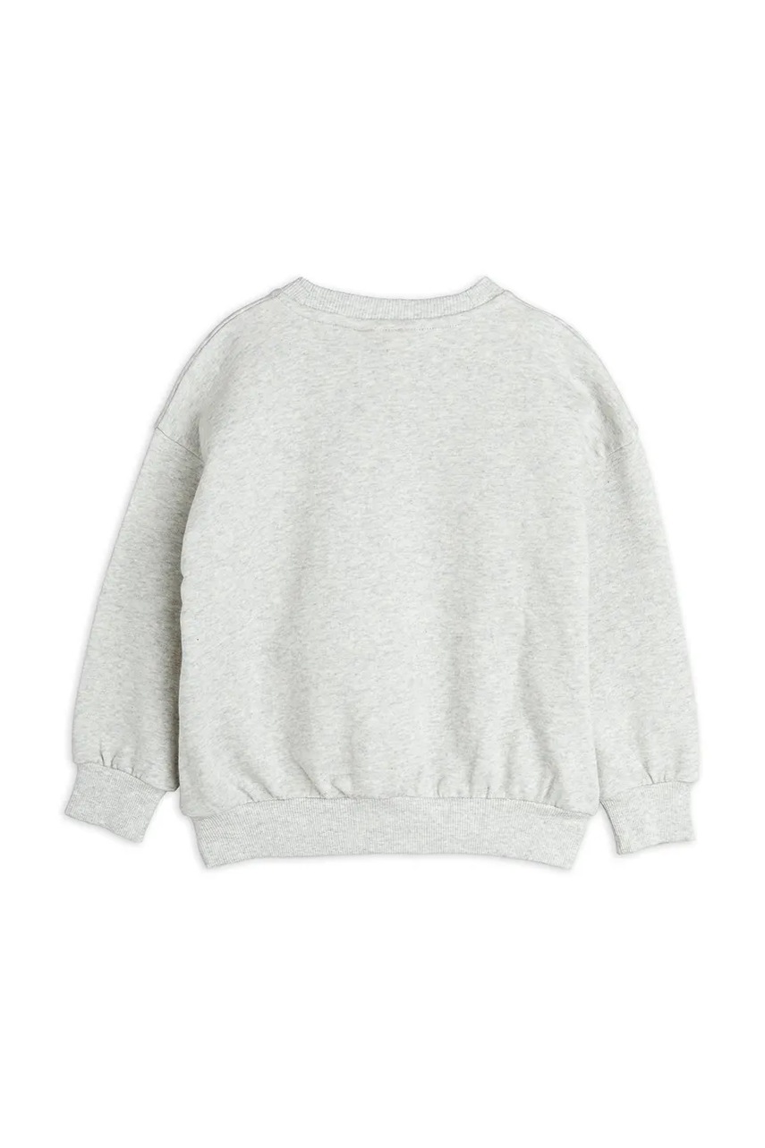 Детская хлопковая кофта Mini Rodini Arrowed heart цвет серый с аппликацией 2522012394