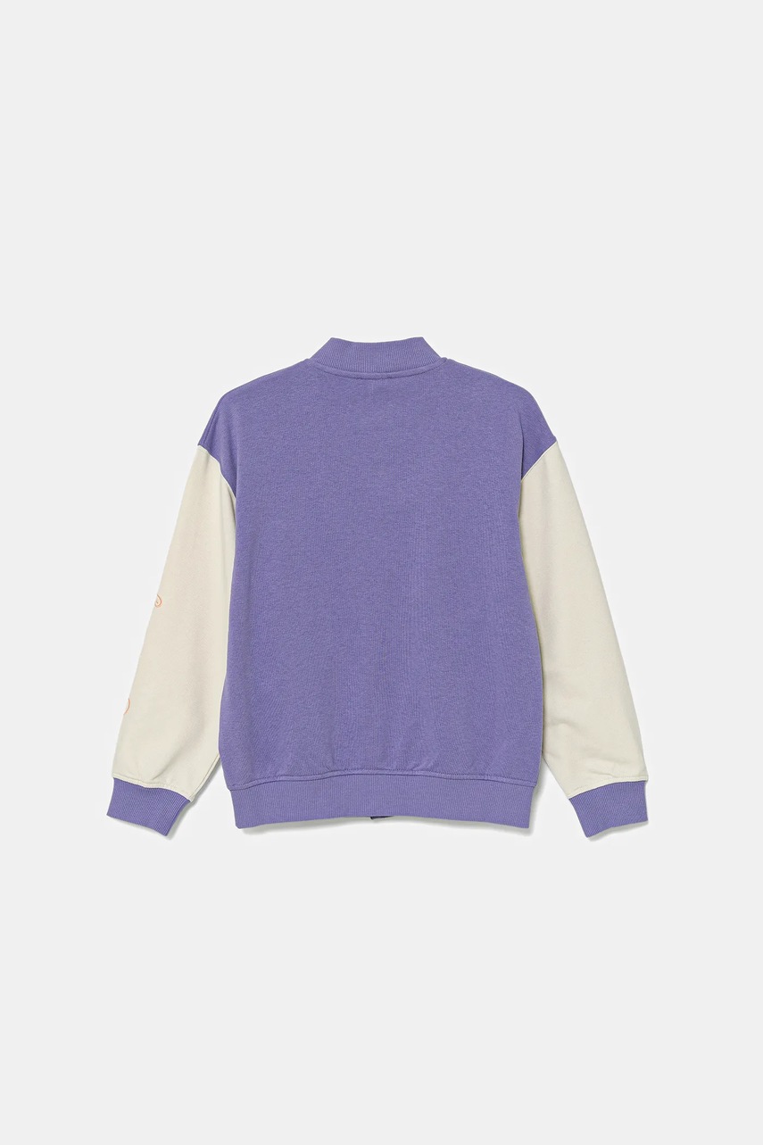 Детская кофта United Colors of Benetton цвет фиолетовый с аппликацией 32N4C504V Детская кофта United Colors of Benetton цвет фиолетовый с аппликацией 32N4C504V