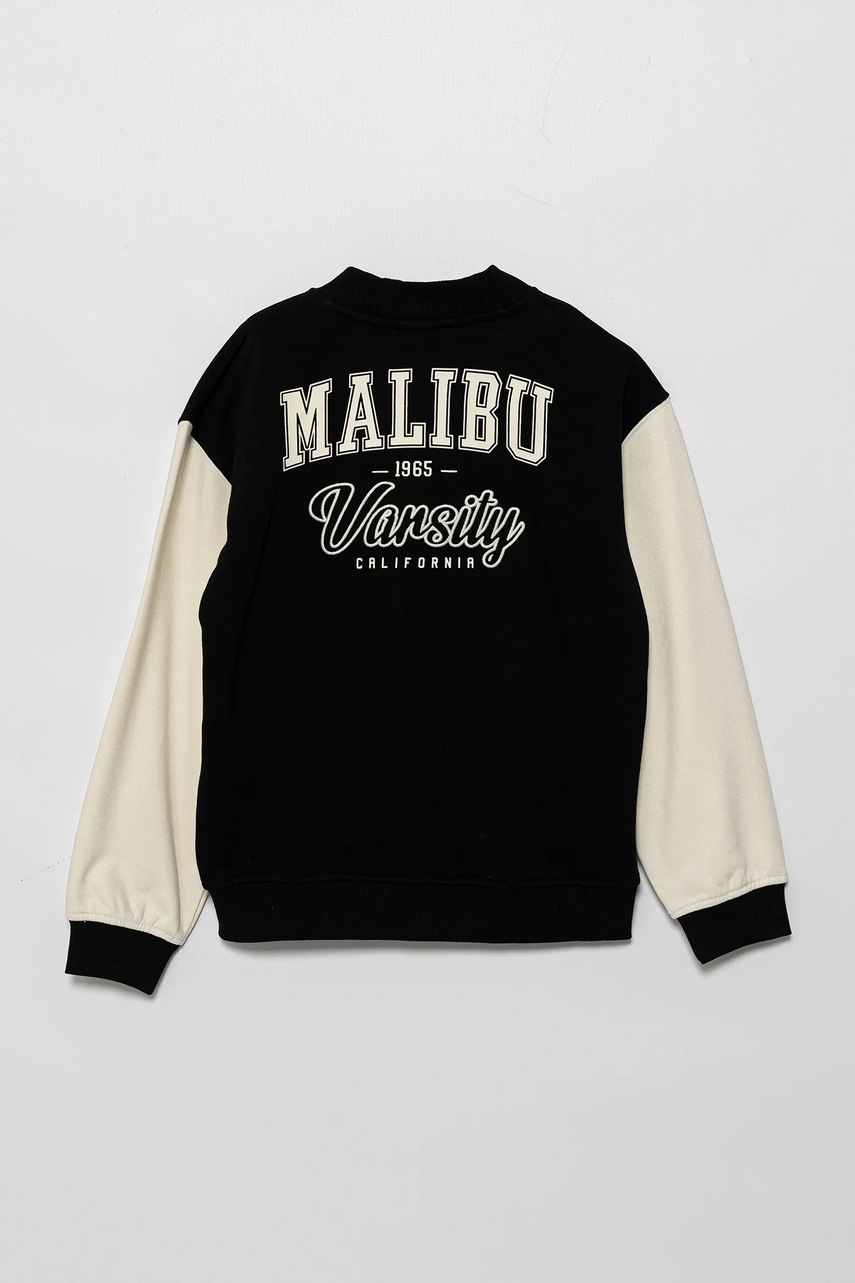 Детская кофта United Colors of Benetton цвет чёрный с аппликацией 32N4C504V