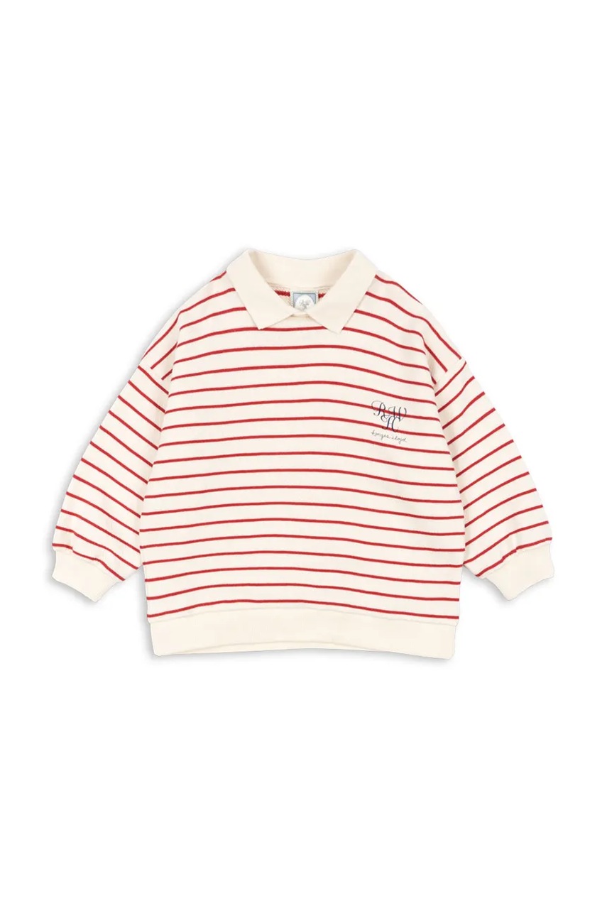 Детская хлопковая кофта Konges Sløjd RHW X KS LARGO SWEAT GOTS цвет красный узор Rosie Huntington Whiteley KS103608